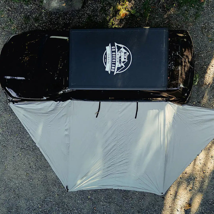 Vue du ciel du Auvent Autoportant pour 4x4 de 180 degrés