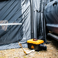Vue de proche du chauffage au diesel pour tente de toit et annexe de tente
