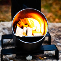Vue de proche des flammes