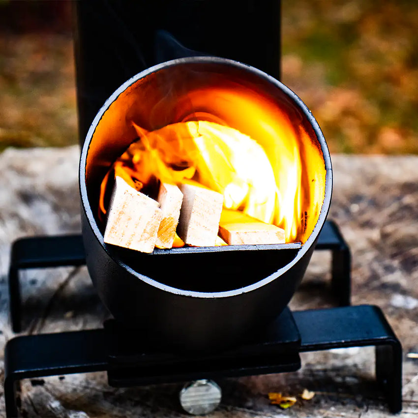 Vue de proche des flammes