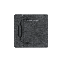 Vue du panneau solaire de randonnée plié