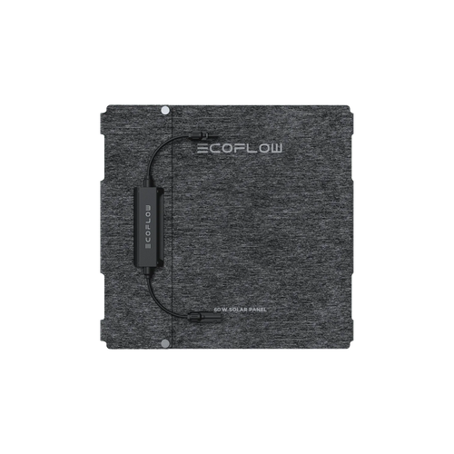 Vue du panneau solaire de randonnée plié