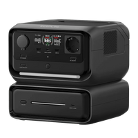 Batterie Nomade Ecoflow vue avec l'extension de batterie de 300wh