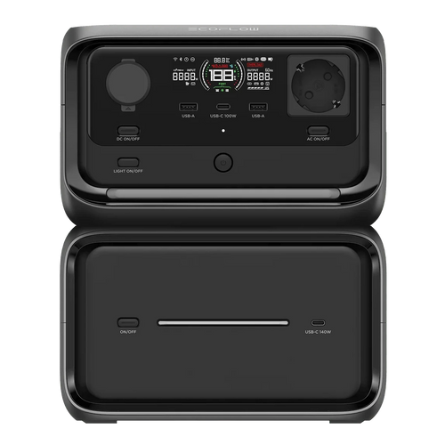 Vue de face de la batterie nomade