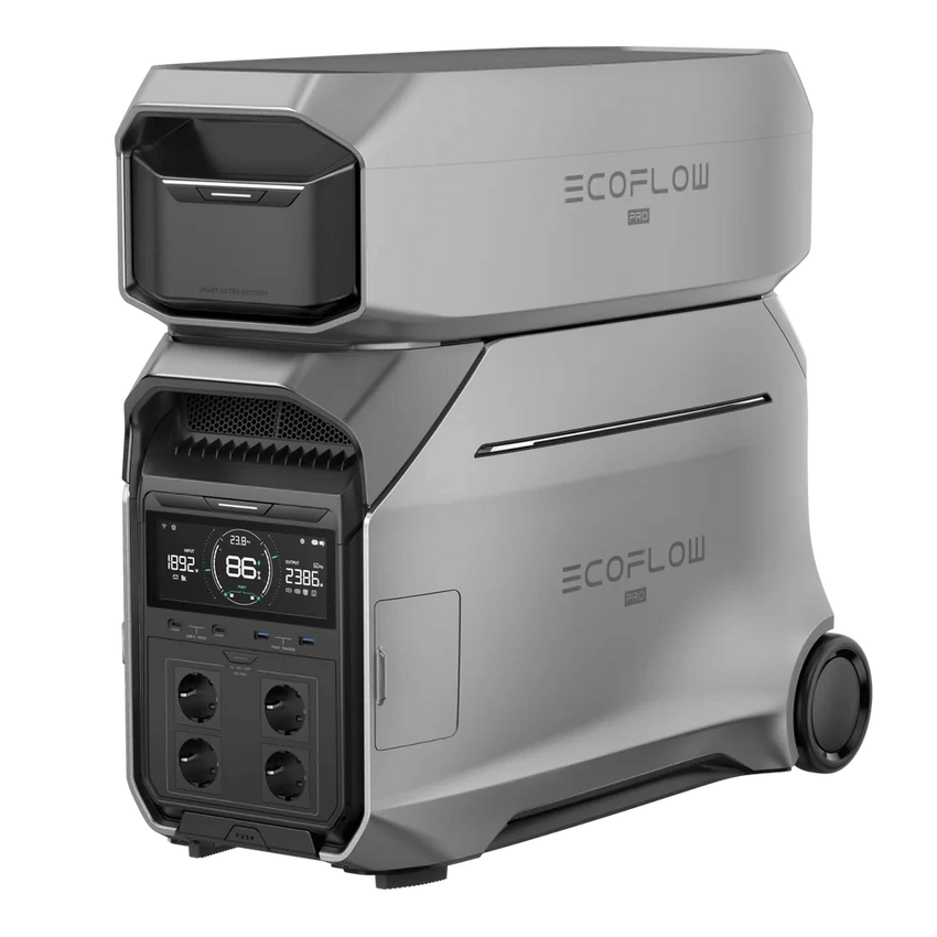 Vue de la centrale électrique portable avec son extension de batterie portative