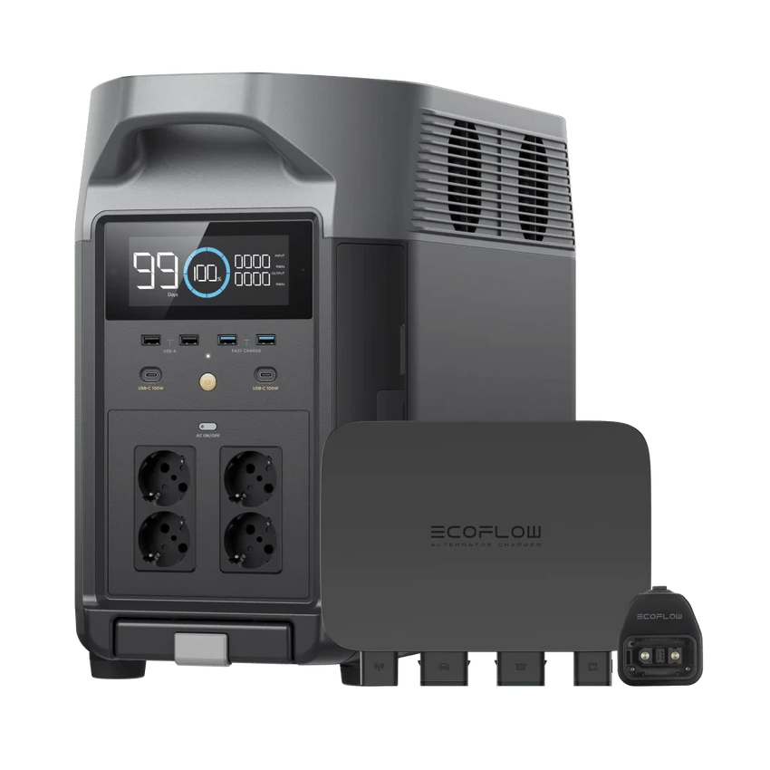 Centrale électrique portable ecoflow avec chargeur dc dc