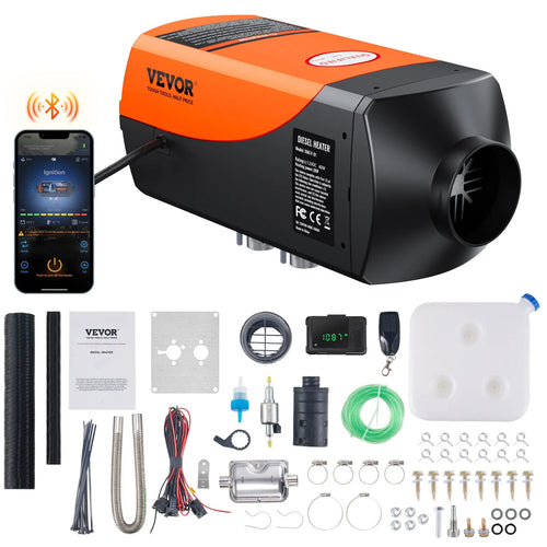 Chauffage diesel de 2KM avec accessoires et bluetooth