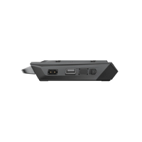 Vue de côté de la batterie pour air climatisé pour tente avec entrées et sorties