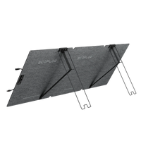 Vue arrière du panneau solaire pliable de 160W