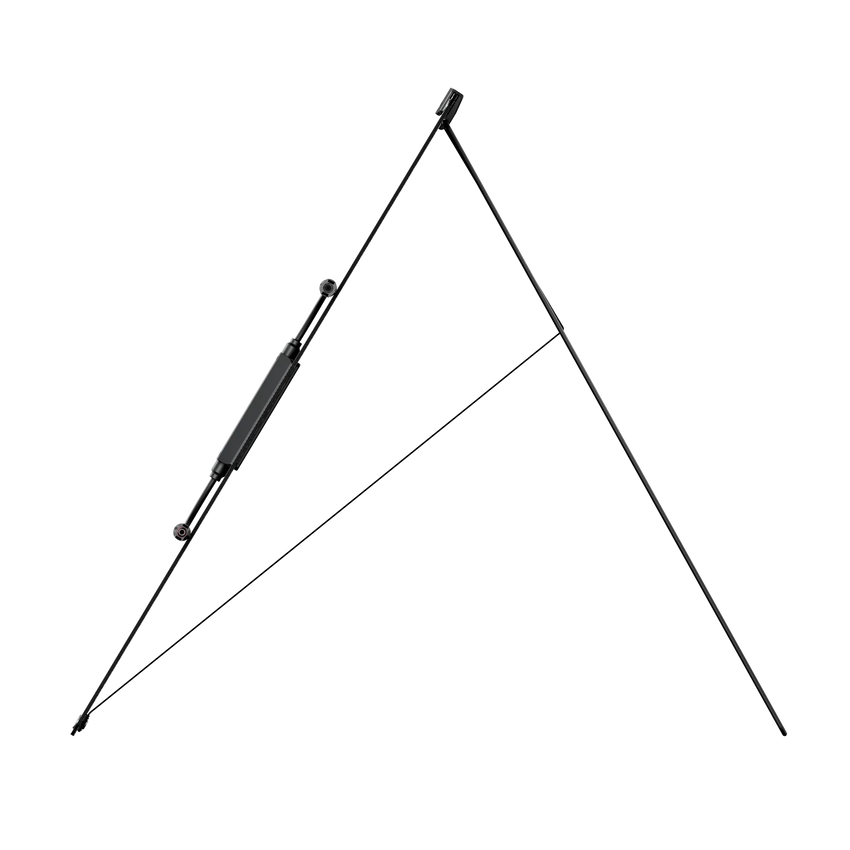 Vue latérale du support réglable pour l'inclinaison du soleil