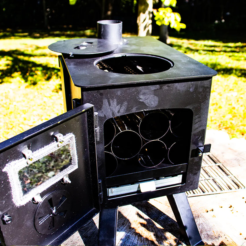 Mini Poêle à Bois portable, tout rentre dedans pour le rangement