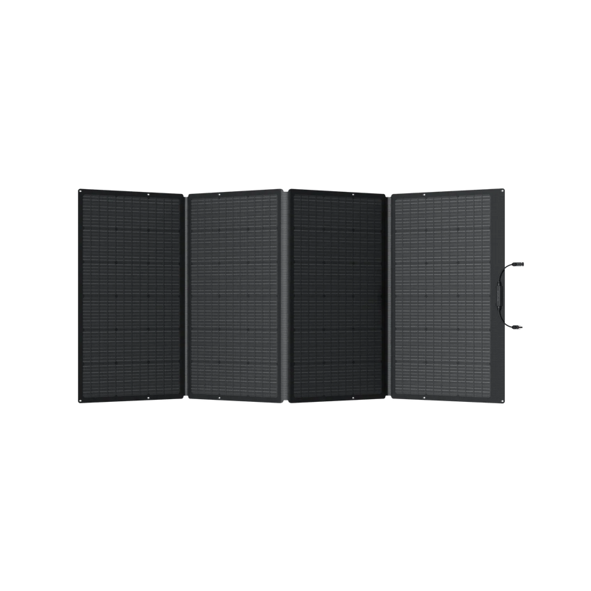 Vue lorsque le panneau solaire portable se replie