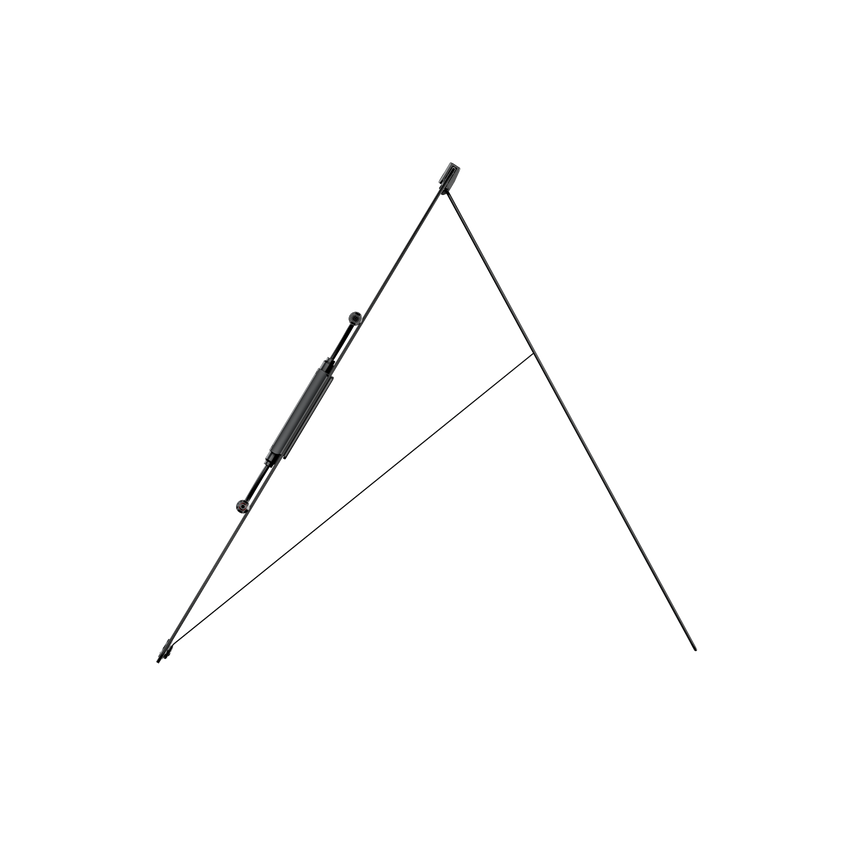 Vue de côté avec le support réglable pour inclinaison