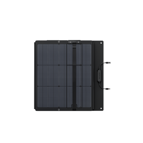 Vue du panneau solaire plié pour une meilleure portabilité