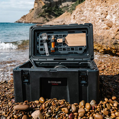 Boîte de Rangement Camping Ouverte