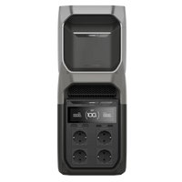 Station éléctrique portable de camping ecoflow delta 3 avec extension de batterie sur le dessus