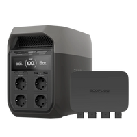 Vue de la station électrique portable avec un chargeur DC DC