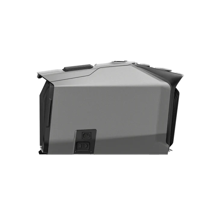 Vue latérale avec prise de rechargement