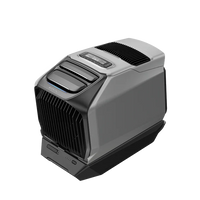 Vue de l'air climatisé pour tente avec sa batterie enfichable