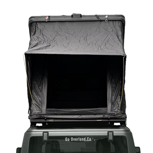 Tente de Toit légère pour 2 personne vue arrière ouverte