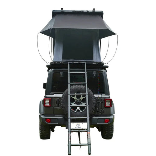 Vue arrière de la tente de toit rigide 2 places